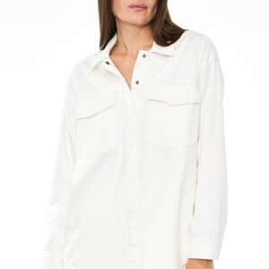PISTOLA Mandy Oversized Shacket in Macadamia White